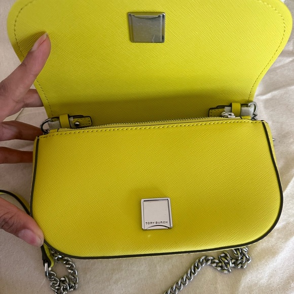 New Tory Burch EMERSON TOP HANDLE CROSSBODY TUSCAN YELLOW - Picture 6 of 10